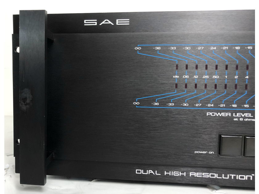SAE 2401 Dual High Resolution 2-CH Solid State 250wpc @ 8-Ohms Stereo Power Amplifier AMP w/ Rack Handles