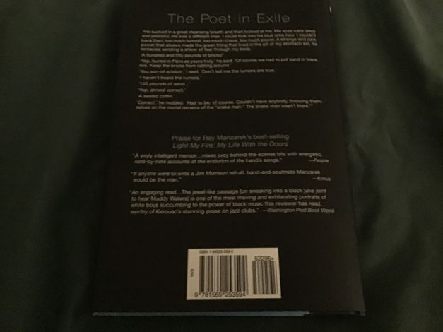 Ray Manzarek  The Poet In Exile Signed Hardcover Book T...