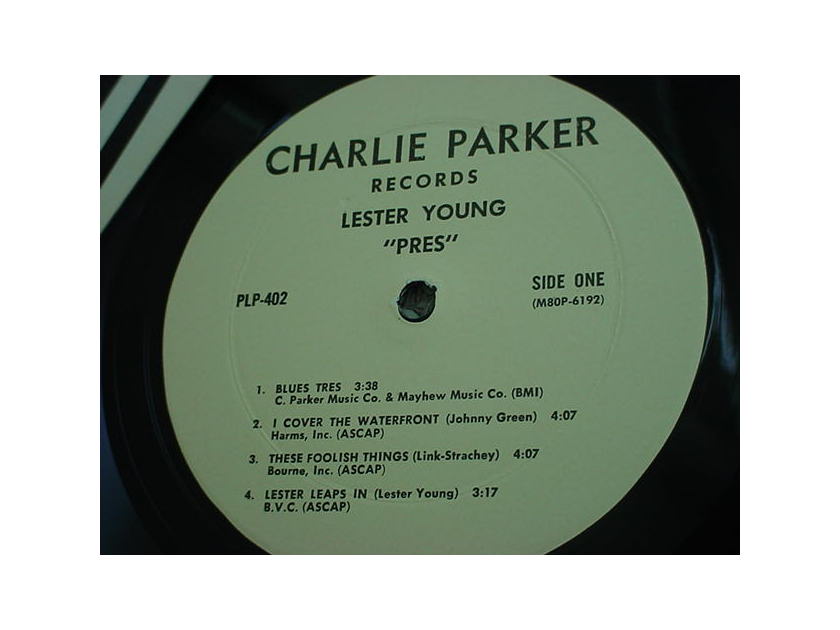 JAZZ Lester Young  - PRES LP Record Charlie Parker records plp-402