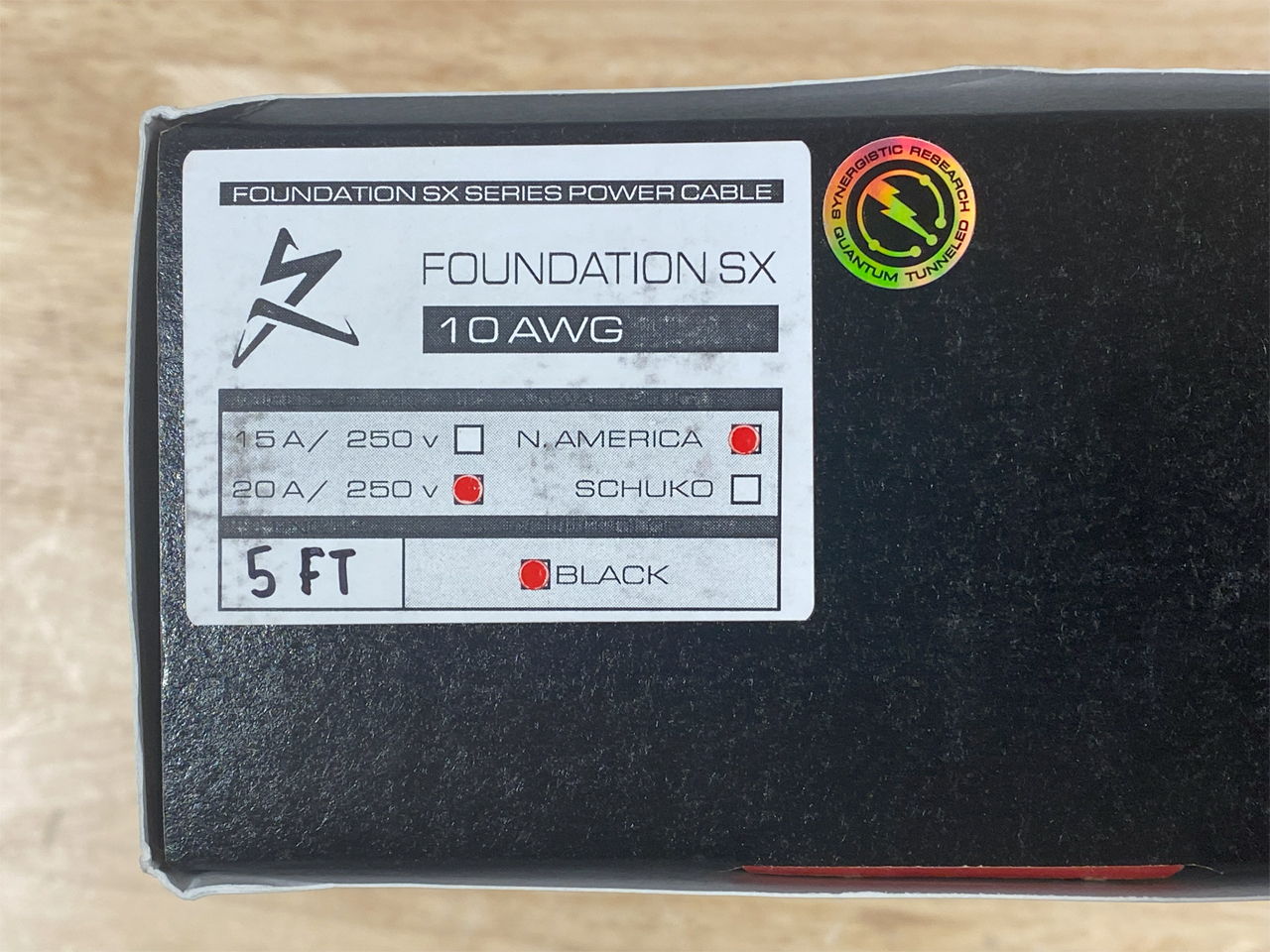 Synergistic Research Foundation SX High Current power cord with 20A IEC