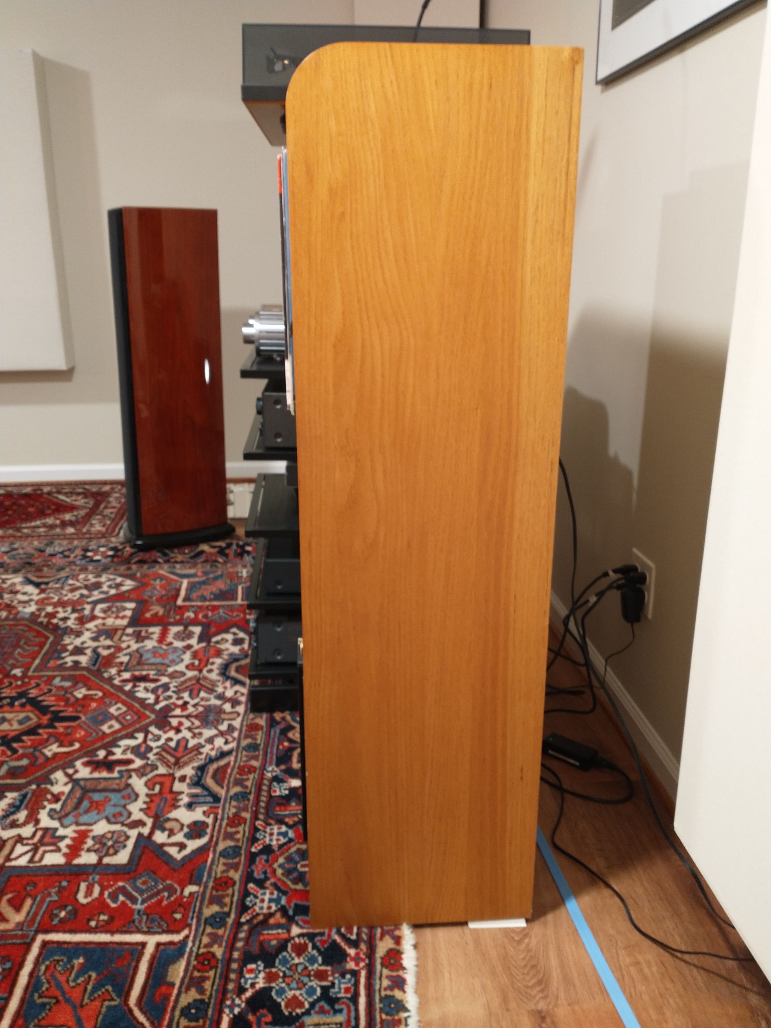Side of record cabinet/shelves