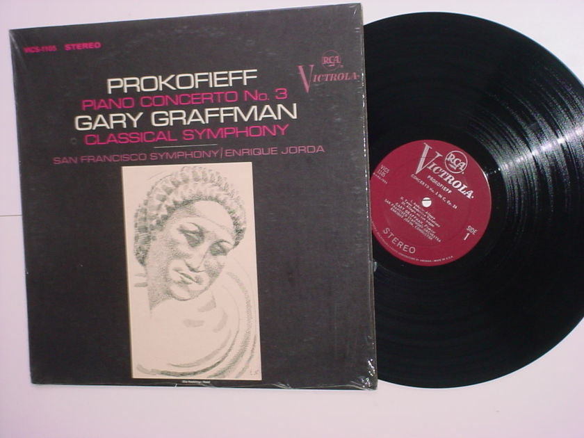 Prokofieff piano concerto no3 lp record Gary Graffman RCA Victrola vics-1105