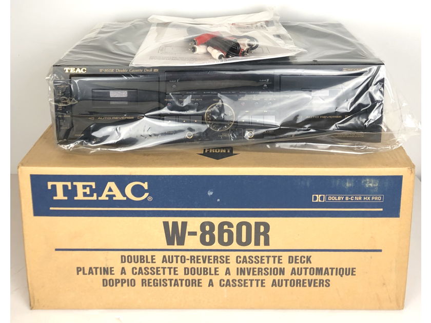 TEAC W-860R Double Auto-Reverse w/ Pitch Control Cassette Deck Player Recorder w/ Org. Packing Box MINT!!