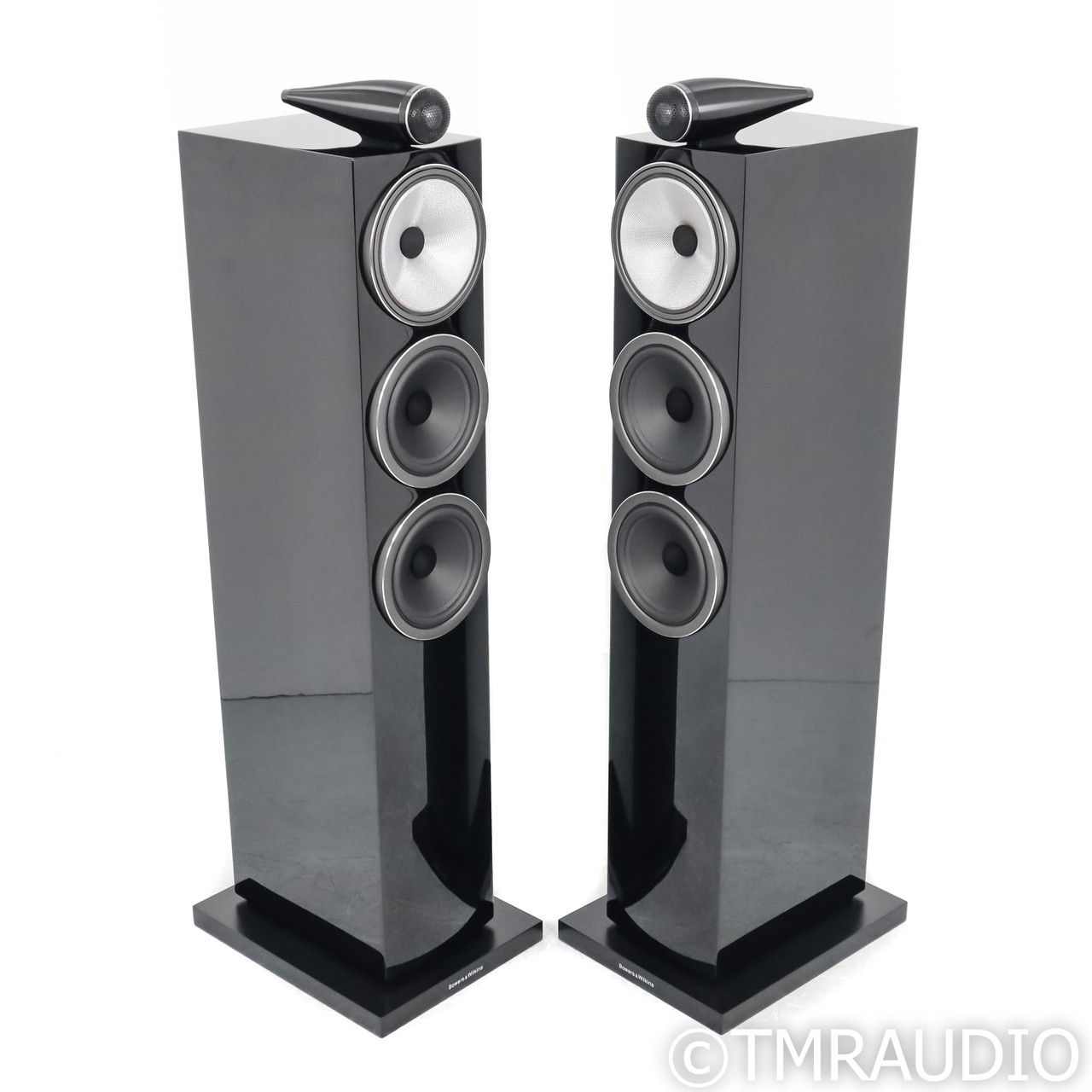 B&W 703 S3 Floorstanding Speakers; Gloss Black Pair (1/...