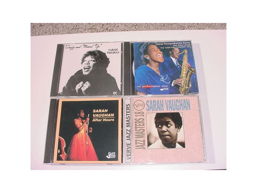 Sarah Vaughan lot of 3 cd's cd - jazz MASTERS 18 & After hours  & TOWN HALL Lester Young & 4TH CD Pablo crazy and mixed up