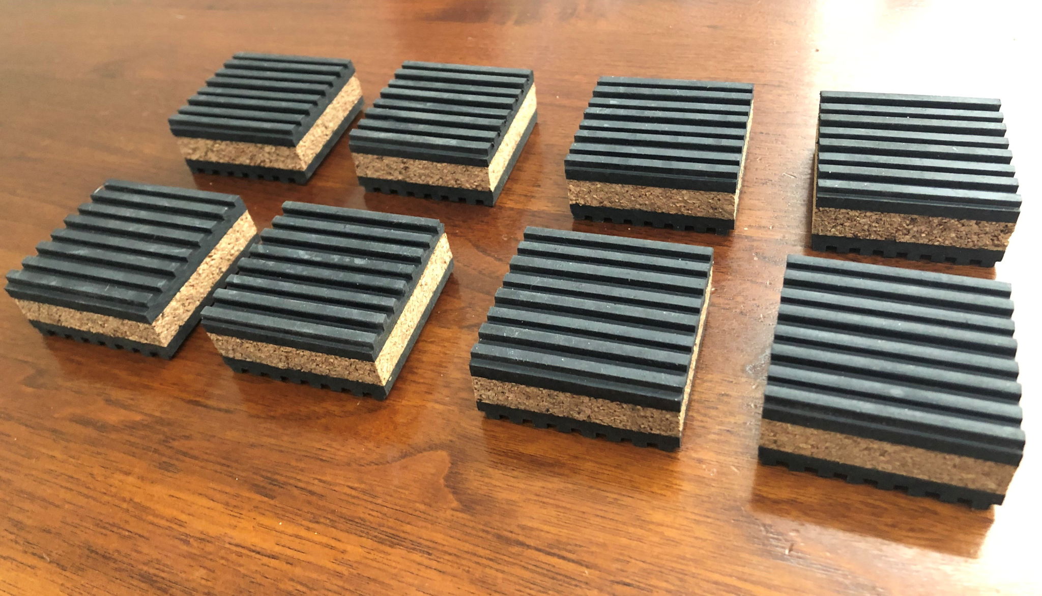 Isolation Pads: Cork + Rubber Feet (2" x 2" x 7/8") (8 ...