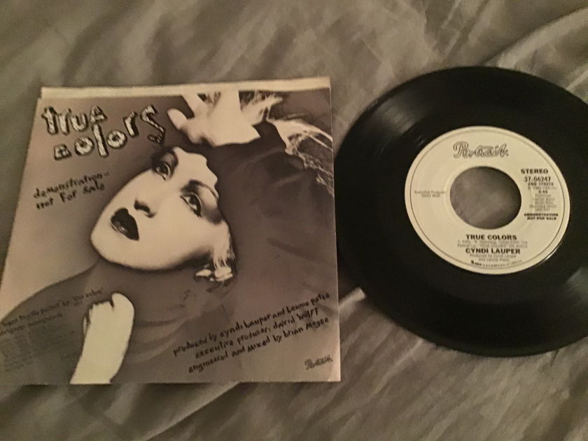 Cyndi Lauper True Colors Promo 45 With Picture Sleeve