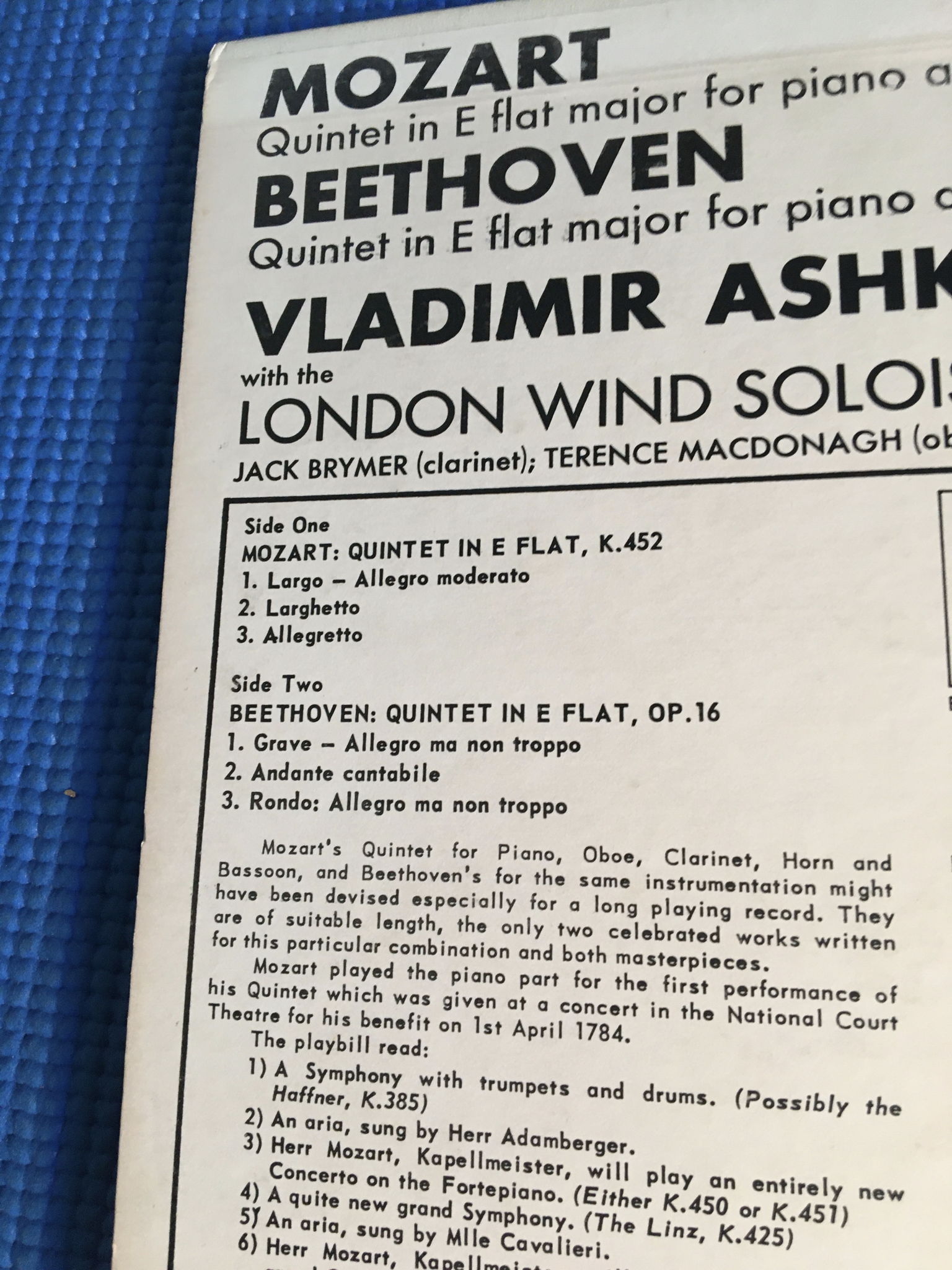 London FFRR Mozart Beethoven Ashkenazy  London wind sol... 6