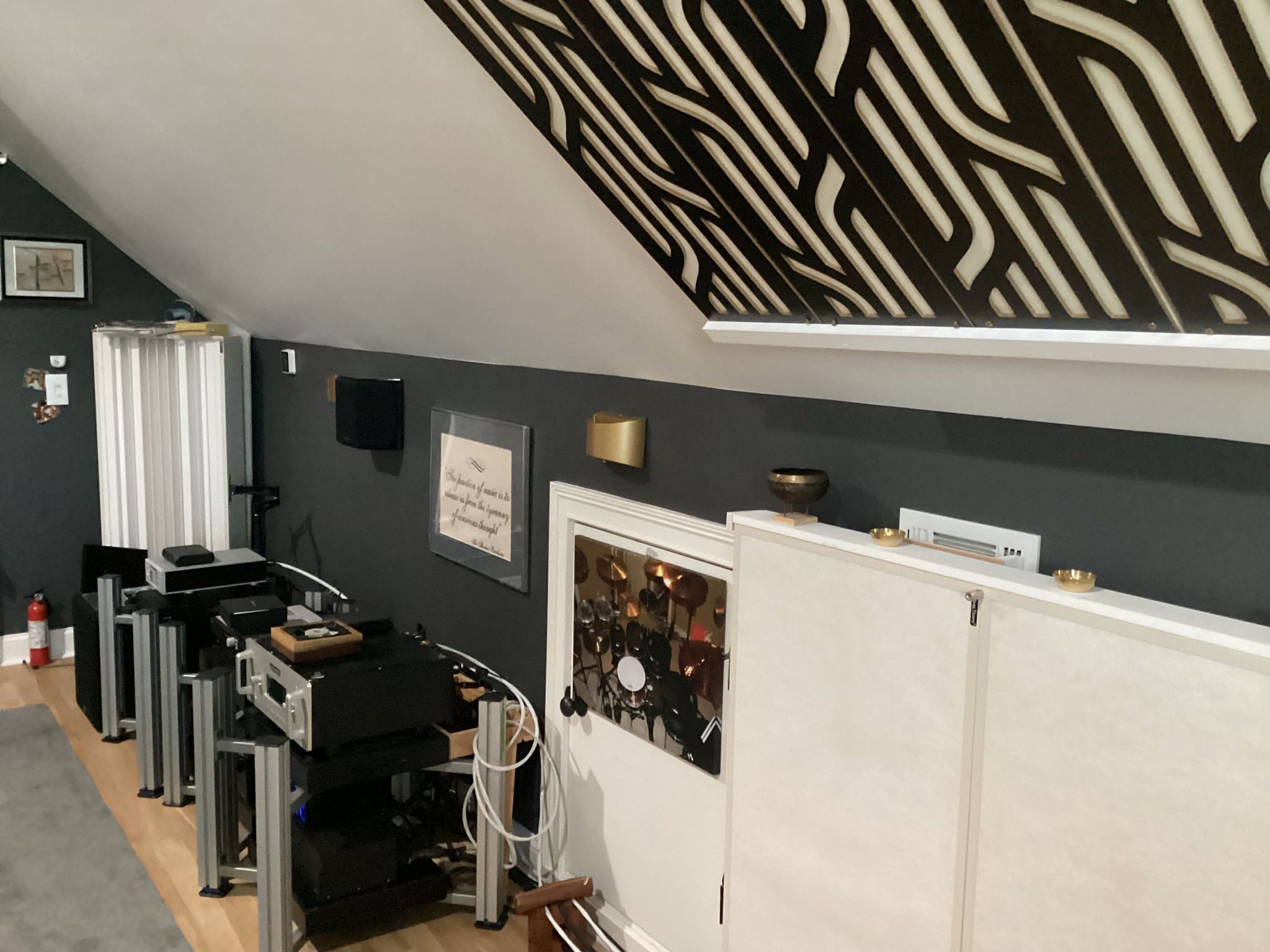 Left side of room and rack location