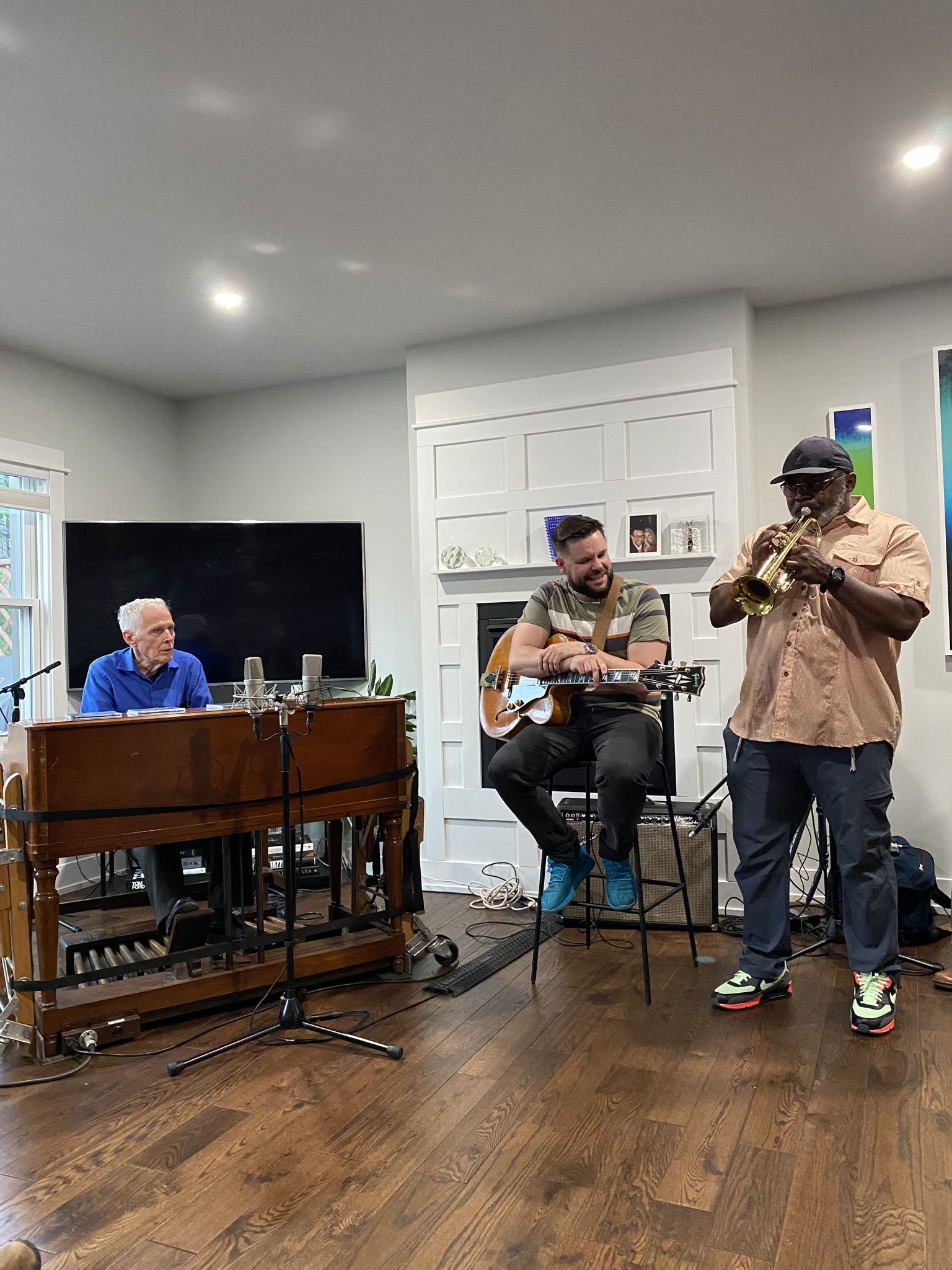 Live jazz in a friend’s living room.