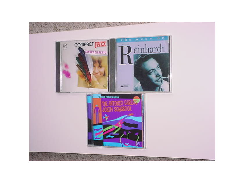 JAZZ CD Lot of 3 CD'S Dijango Reinhardt Carlos Jobim Astrud Gilberto