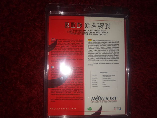 Nordost Red Dawn Interconnect RCA New Price