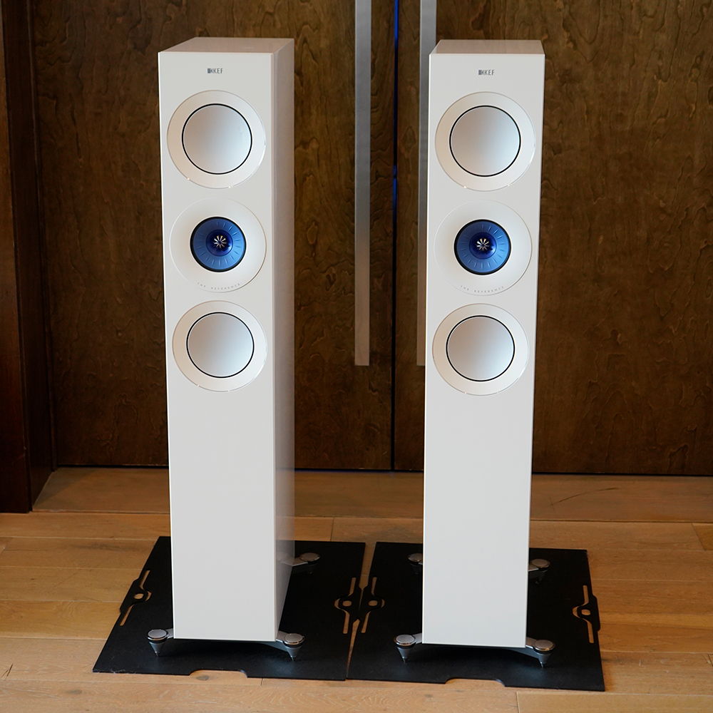 KEF Reference 3 Meta Floorstanding Speaker, White/Blue,...