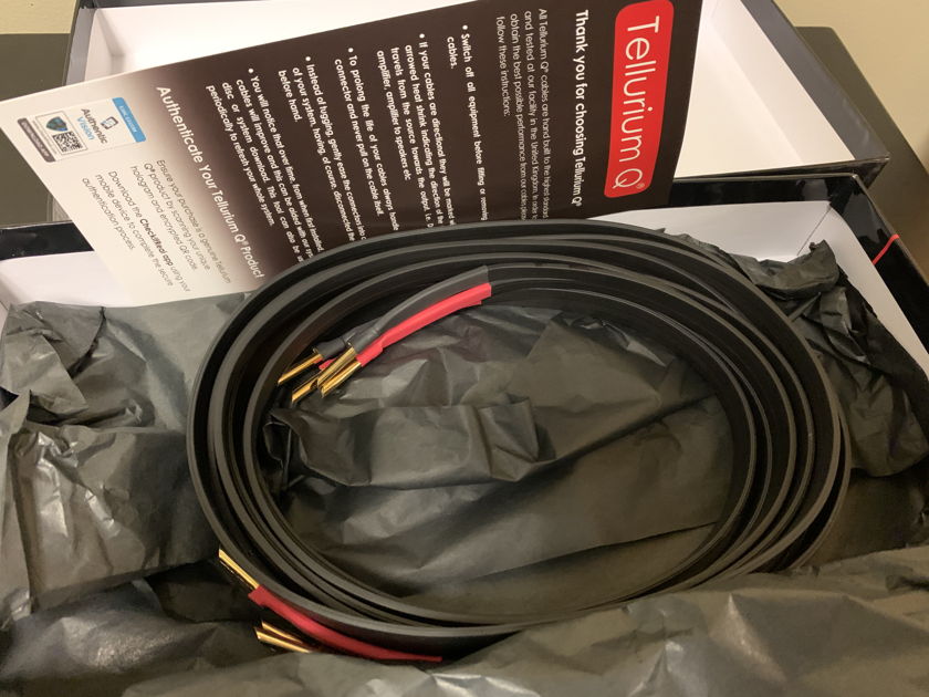 Tellurium Q Black MKI Speaker Cables, 3 Meter w/Banana Plugs