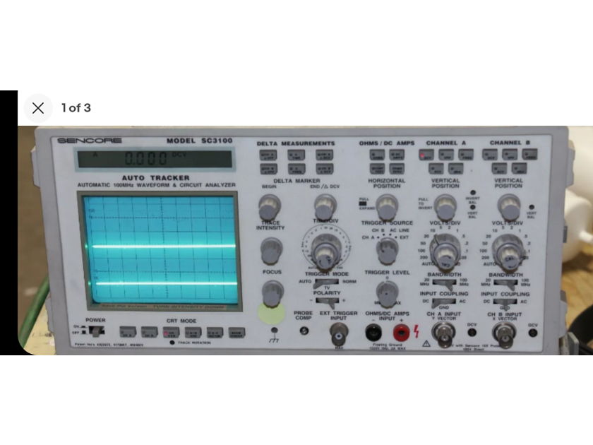 SENCORE SC3100 100Khz Professional Technicians Oscilloscope - PLEASE MAKE A REASONABLE WIN/WIN OFFER  - NEW REVISED PRICE REDUCTION OFFER $2200 BRAND NEW Flawless Perfect No Fingerprints 🙏