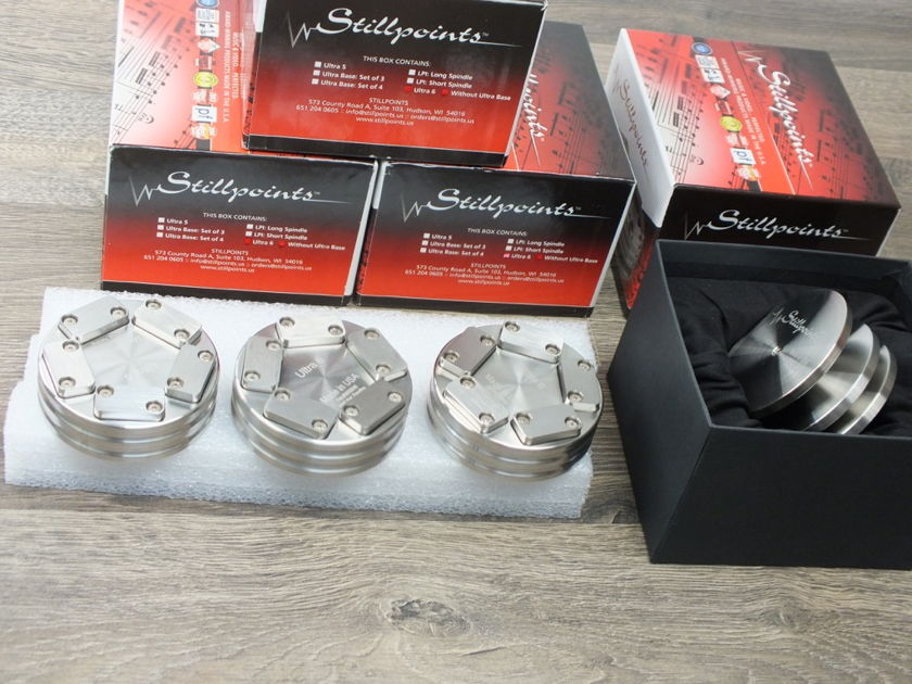 Stillpoints Ultra 6 highend audio tuning feet set of 3 with Ultra Bases BRAND NEW
