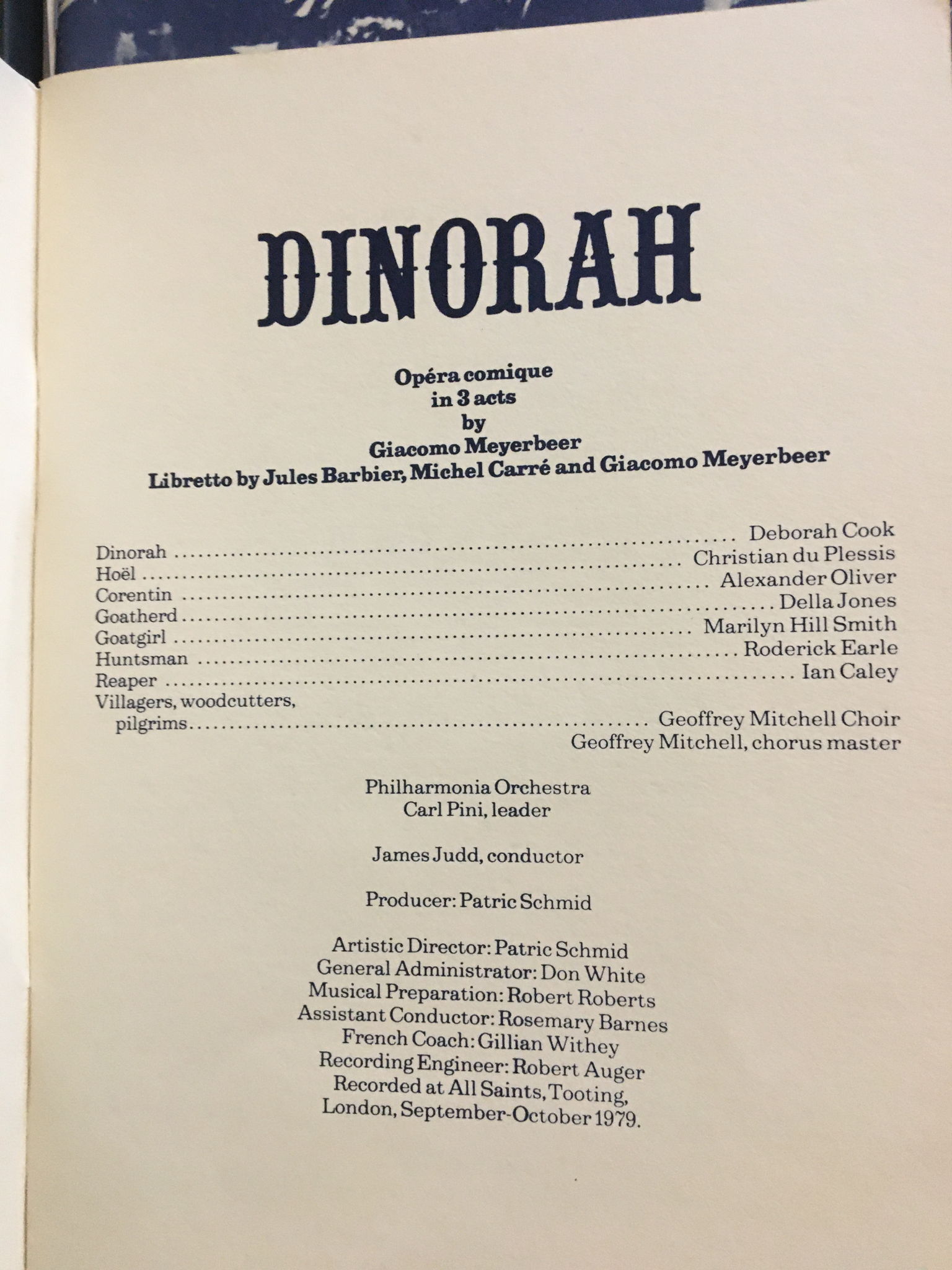 Dinorah Meyerbeer 3 Lp Record box set  Opera Rara OR5 E... 10