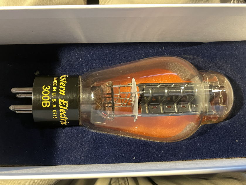 1/pr Western Electric 300-B vacuum tubes in original wooden case