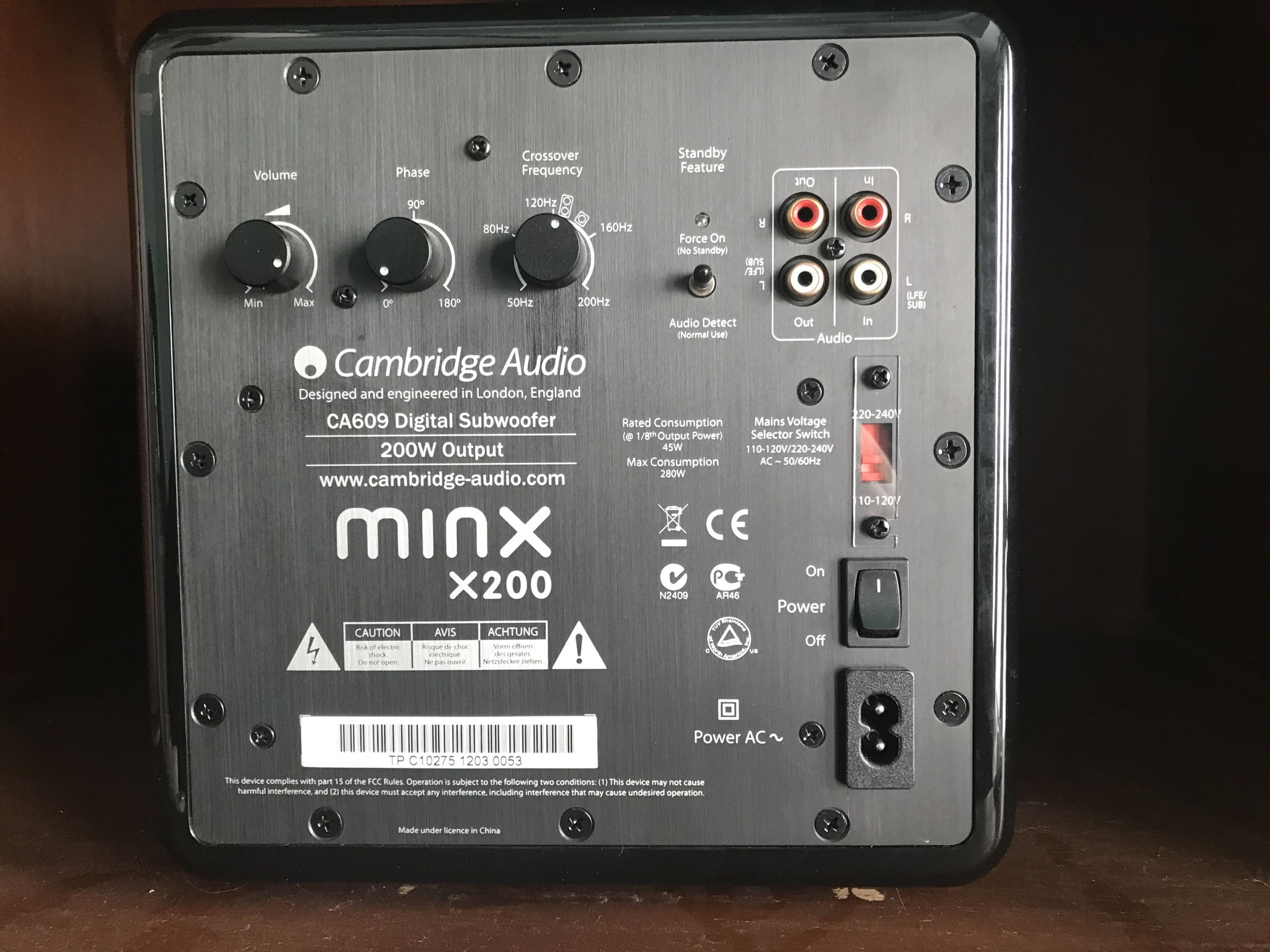 Cambridge subwoofer best sale minx x200