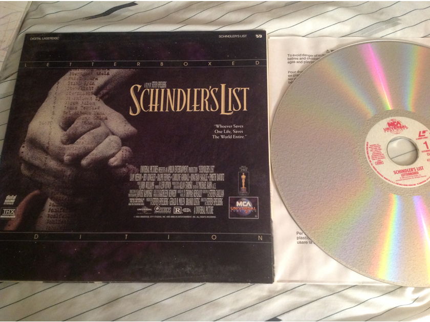 Liam Neeson Schindler's List Widescreen THX Laserdisc