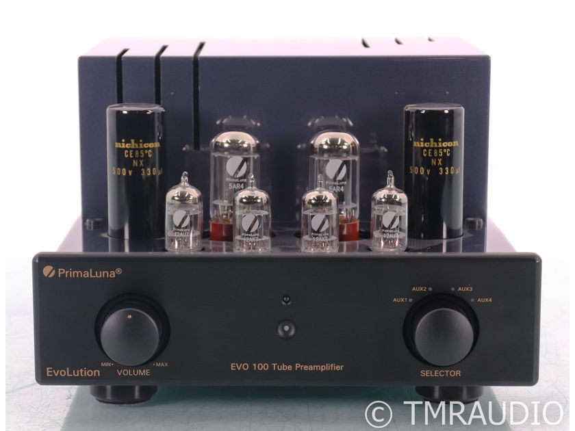 PrimaLuna Evo 100 Stereo Tube Preamplifier; Remote; PhonoLogue; Black (46070)