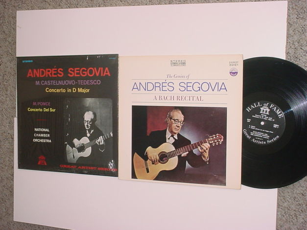 Andres Segovia 2 lp records 1 sealed a Bach recital & M...