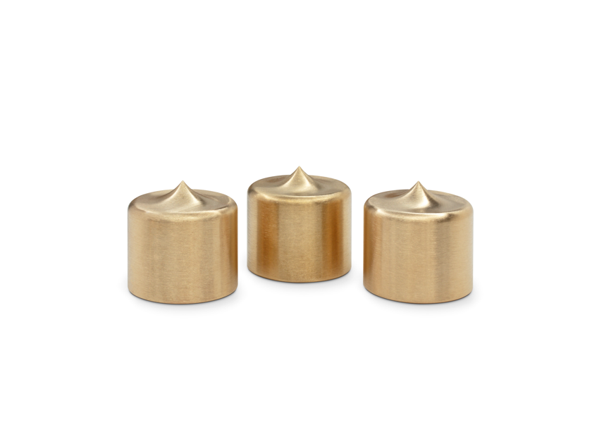 Butcher Block Acoustics Purepoint™ Brass Footers 1½” Dia X 1½” Tall (Set of 3)