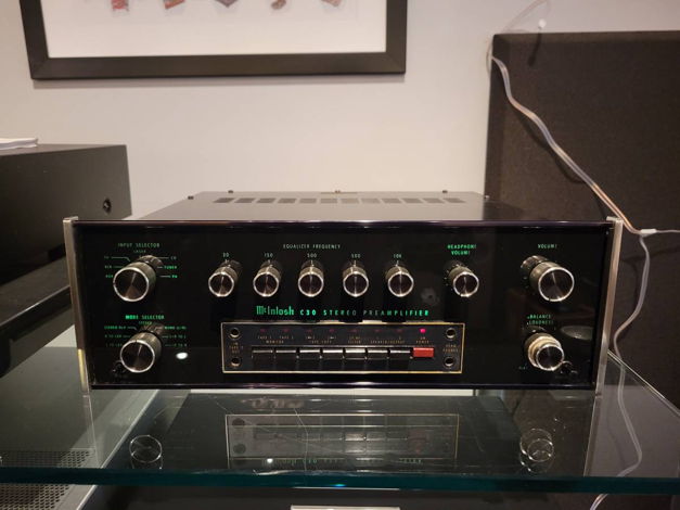 McIntosh C30 Preamplifier Cleaned & Tested New Lights