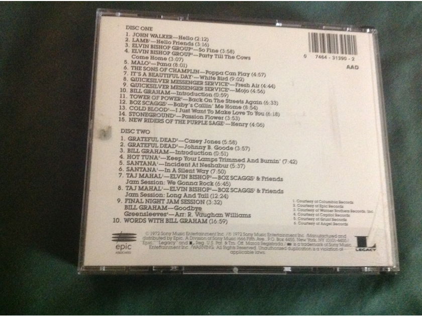 Grateful Dead Hot Tuna Santana  - Fillmore The Last Days Two Compact Disc Set Fatboy Jewel Case