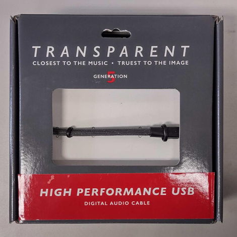 Transparent High Performance USB Cable, 1M