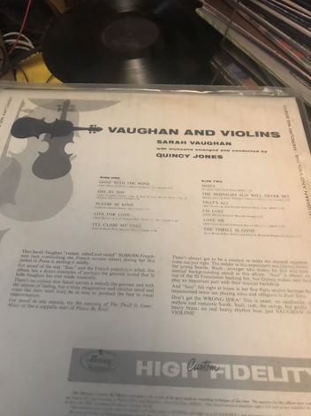 Vaughan and Violins SARAH VAUGHAN Vaughan and Violins S...