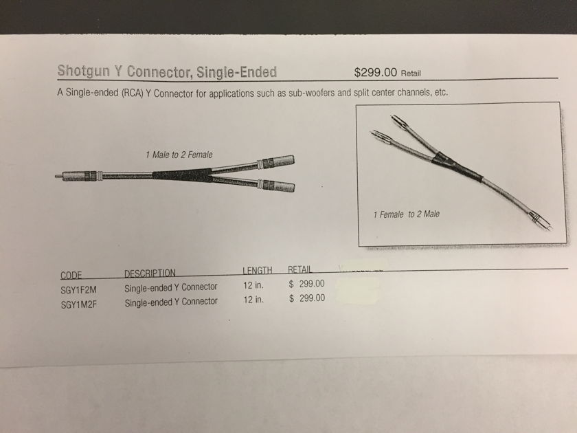 MIT  Shotgun Y Cable