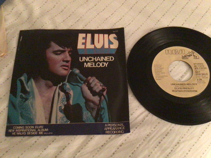 Elvis Presley Promo 45 With Picture Sleeve  Unchained Melody/Softly As I Leave You