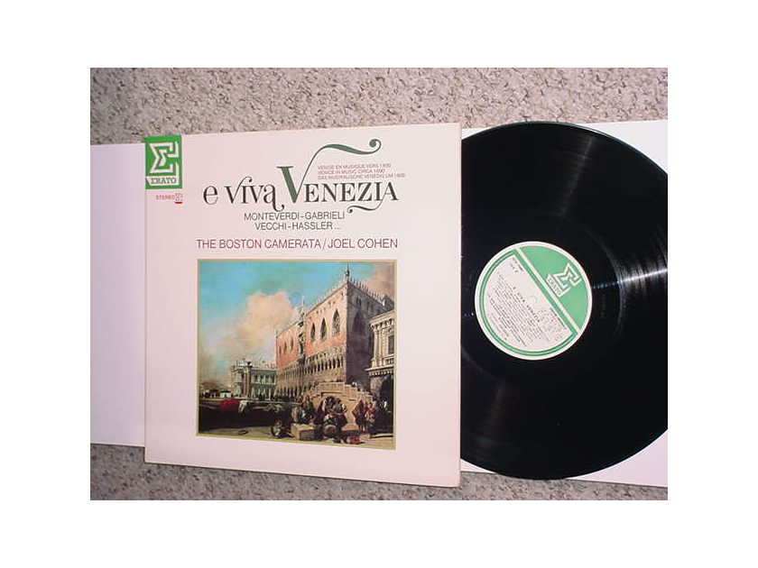 The Boston Camerata Joel Cohen - e viva Venezia lp record Monteverdi Gabrieli Vecchi Hassler ERATO