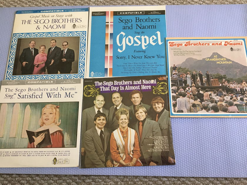 Religious Faith Christian the Sego Brothers  Lp record lot of 5 records 3 are new