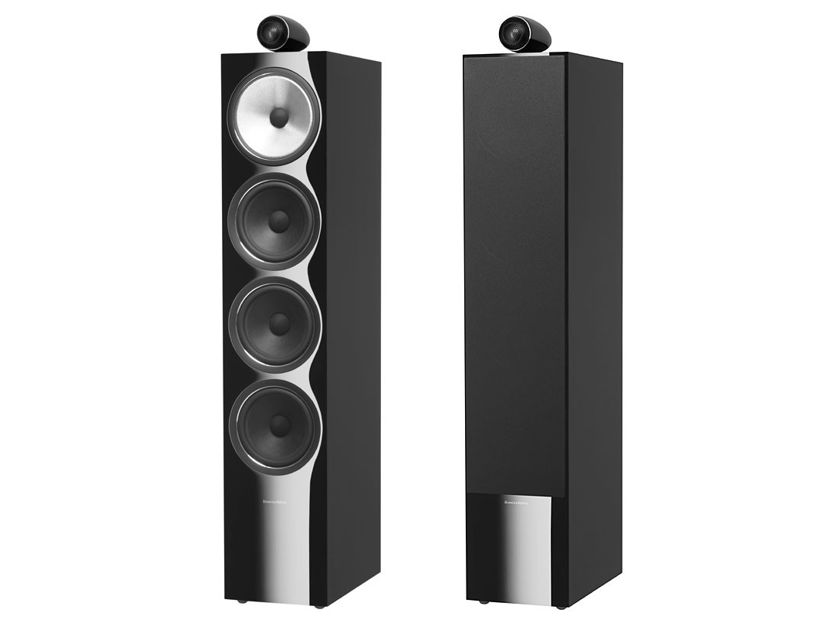 B&W 702 S2 Floorstanding Speakers; Gloss Black Pair (New) (45459)