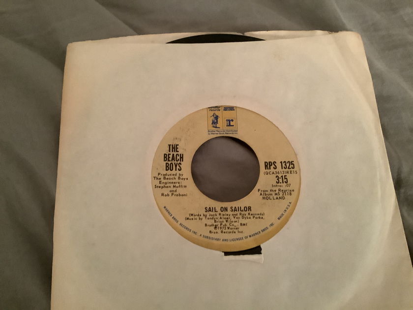 The Beach Boys Brother Reprise Records 45 Single  Sail On Sailor/Only With You