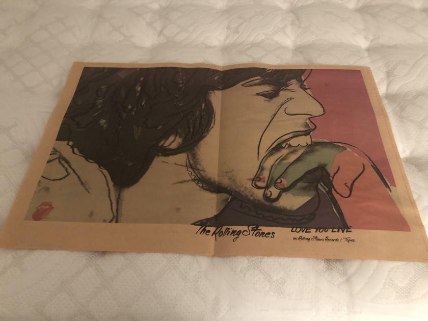 Rolling Stones Love You Live Promo Andy Warhol Poster