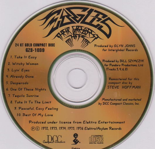 The Eagles Greatest Hits - 1971-1975 - DCC 24K Gold CD ... 2