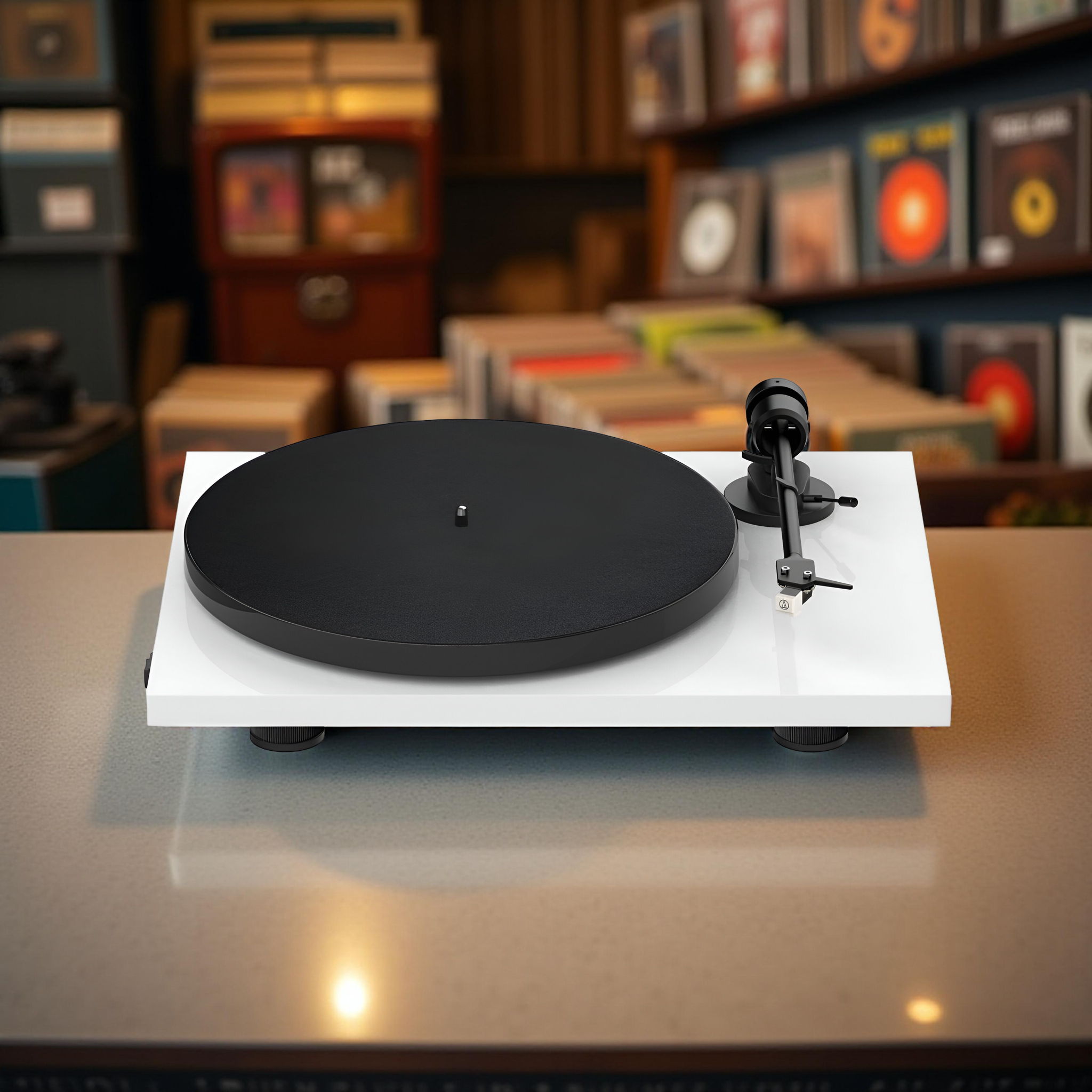 Pro-Ject E1 Phono Plug-N-Play Turntable with AT3600L Ca...