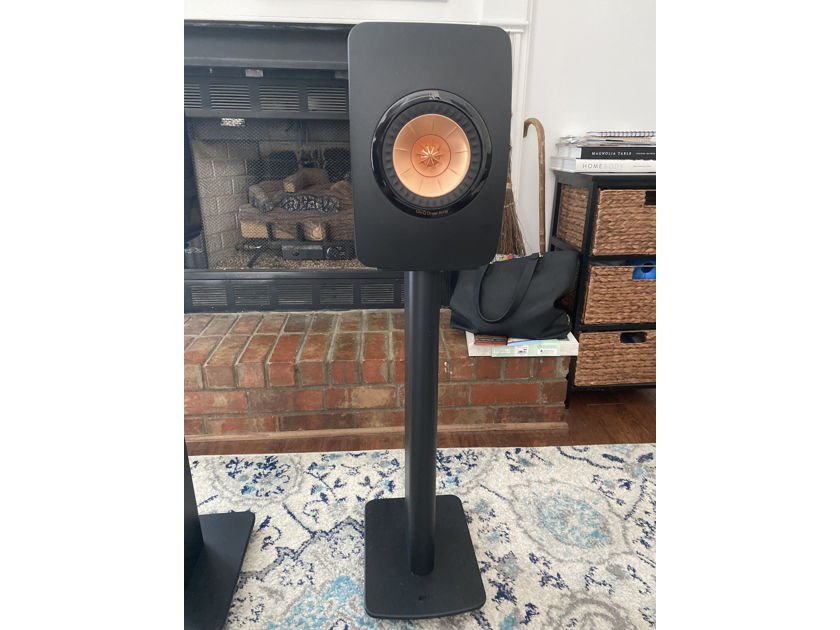 KEF LS50 Monitor Speakers with KEF Stands