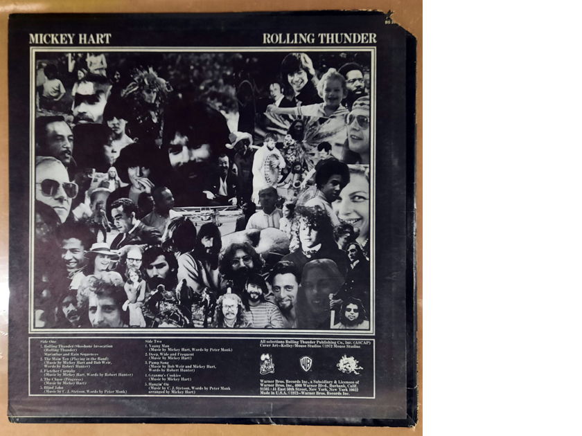 Mickey Hart – Rolling Thunder 1972 NM- ORIGINAL VINYL LP Warner Records BS 2635