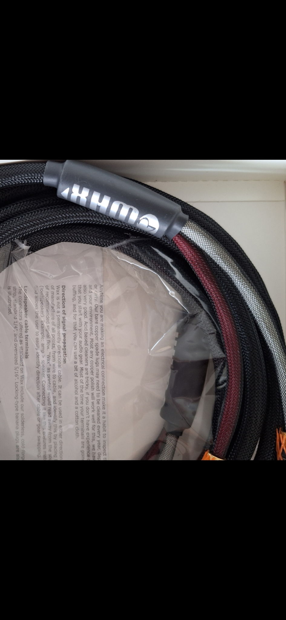 ZU AUDIO model WAX Loudspeaker Cables 2.5 meters (8' 2 ... 16