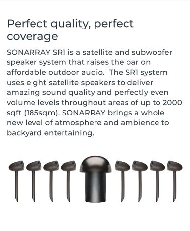 Sonance Sonarray SR1 W/Amplifier
