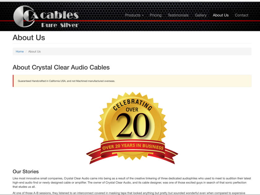 Crystal Clear Audio Magnum Opus II 1.5m power plugs
