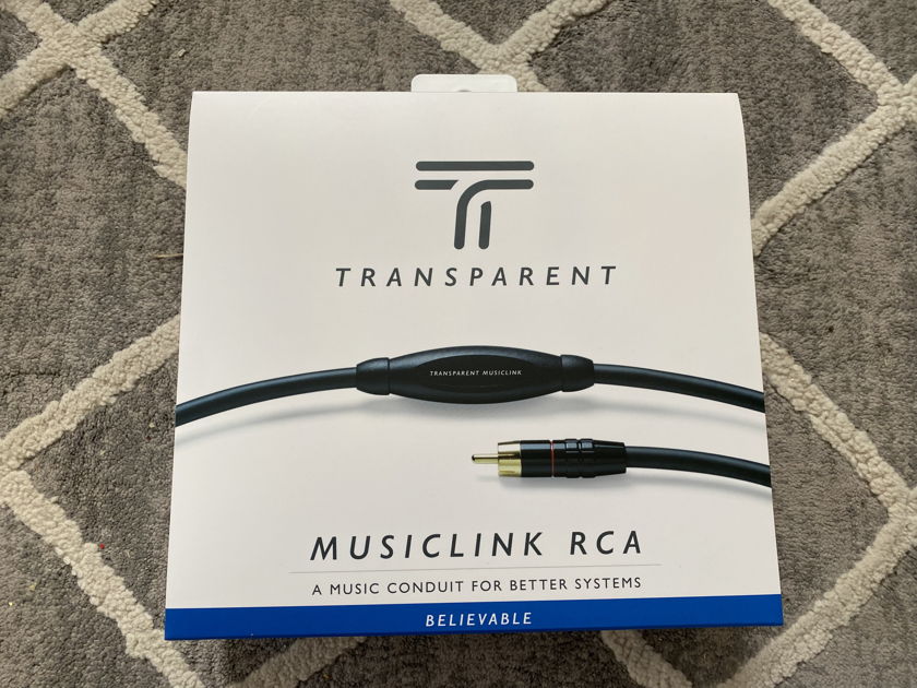 Transparent Audio MusicLink Gen 6 - Single 10 Foot RCA…Great for a Subwoofer…NEW!!!