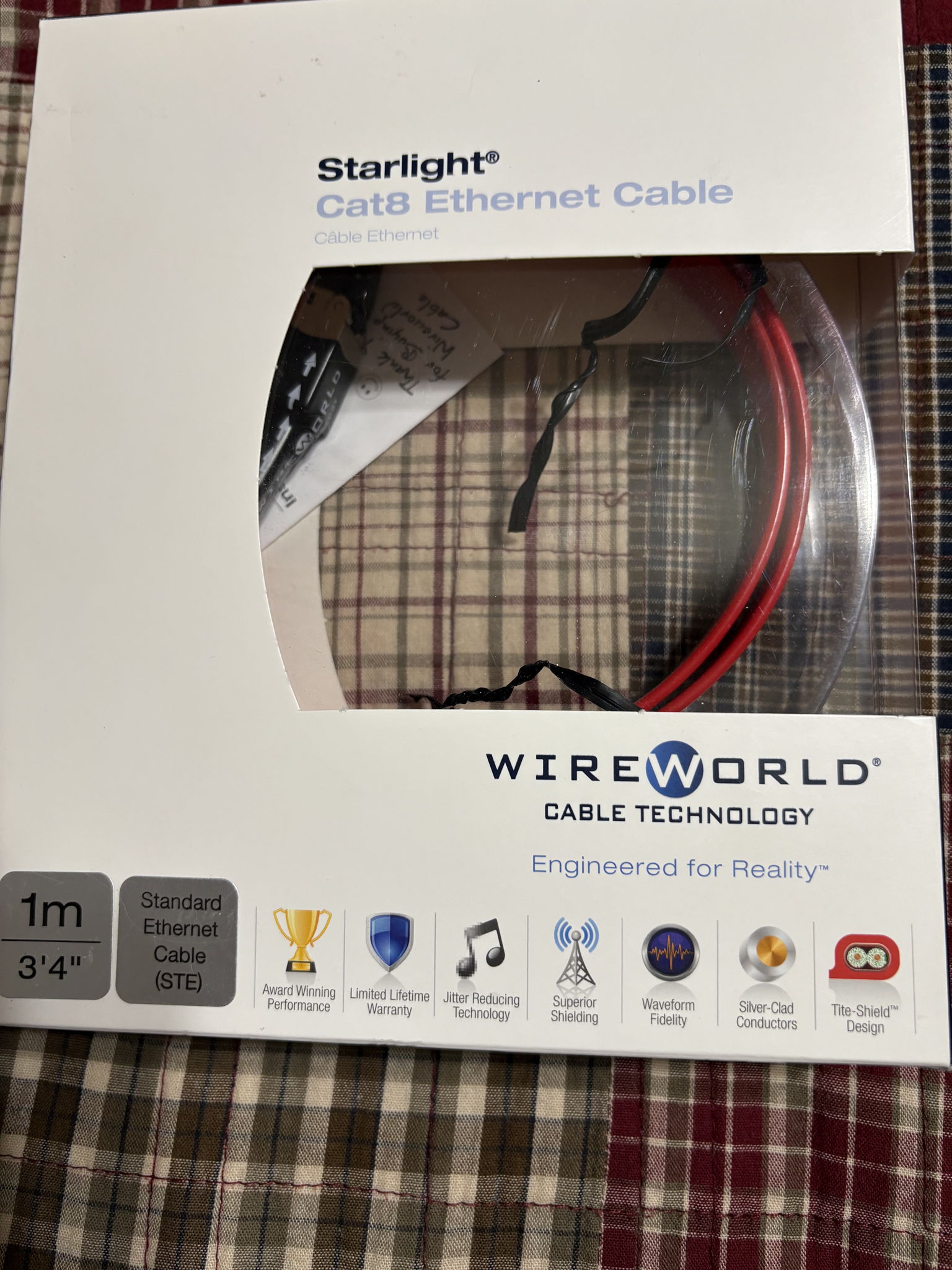 Wireworld Starlight CAT8 Ethernet Cable - 1 meter