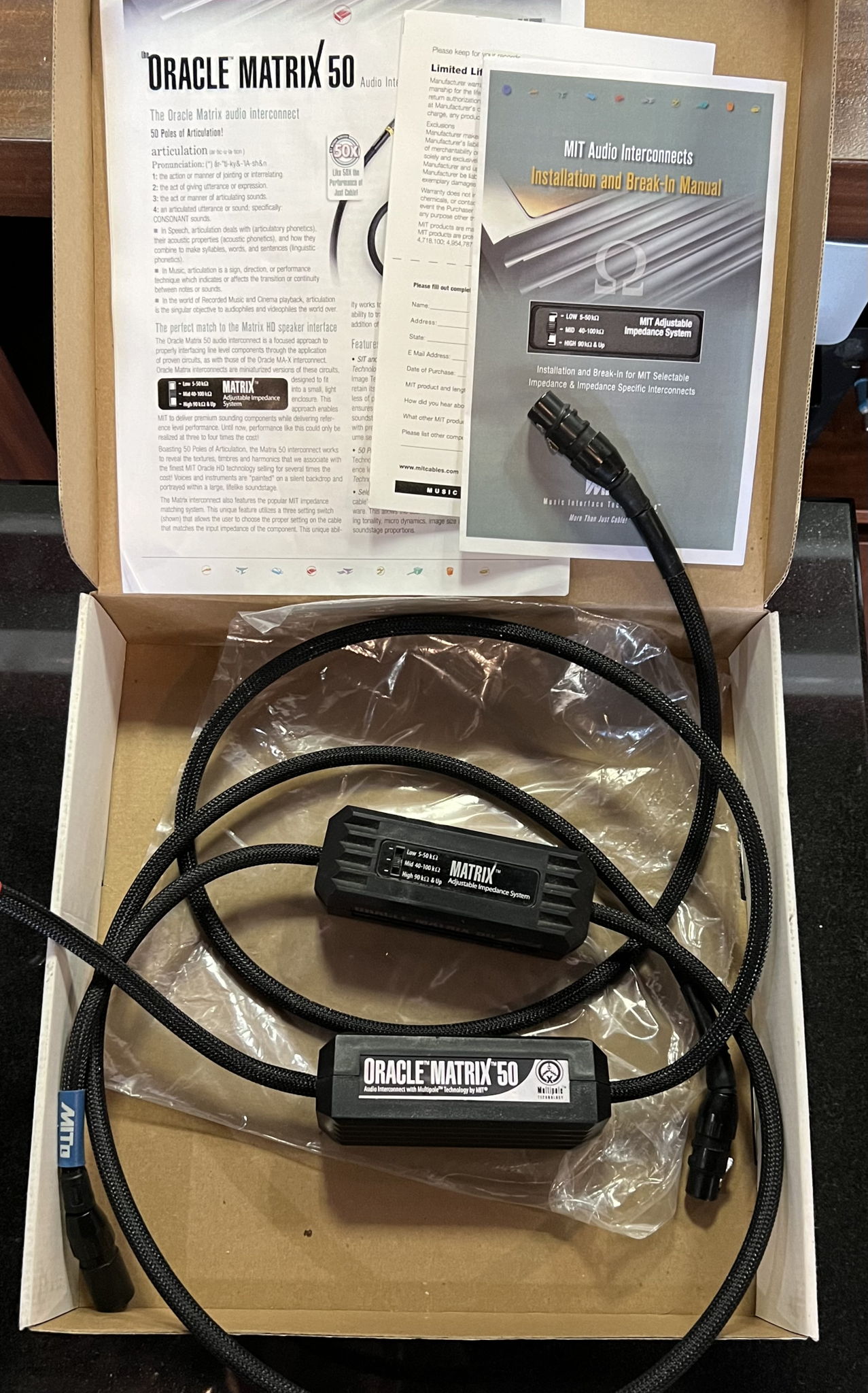 MIT Matrix 50 Proline 1.5m XLR / Balanced pair  like ne...