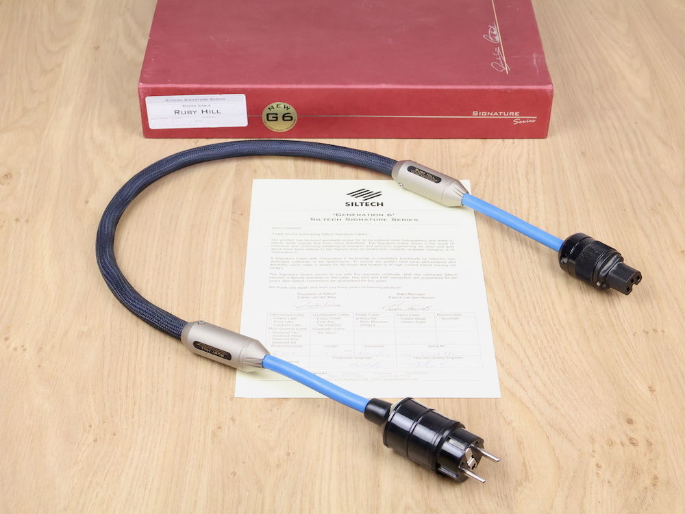 Siltech Ruby Hill G6 Signature silver audio power cable...