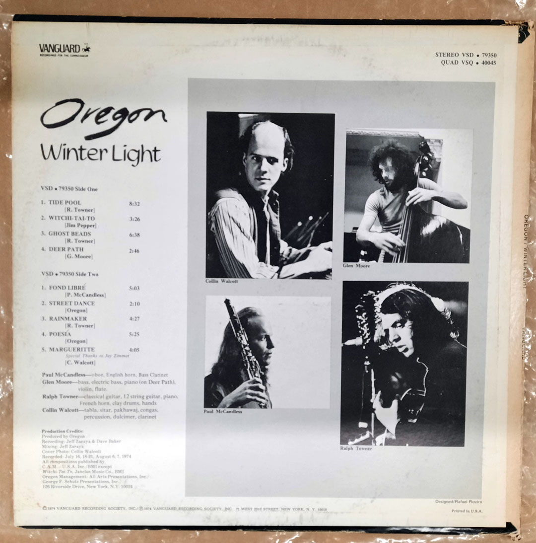 Oregon – Winter Light 1978 EX+ REPRESS VINYL LP Vanguar... 2